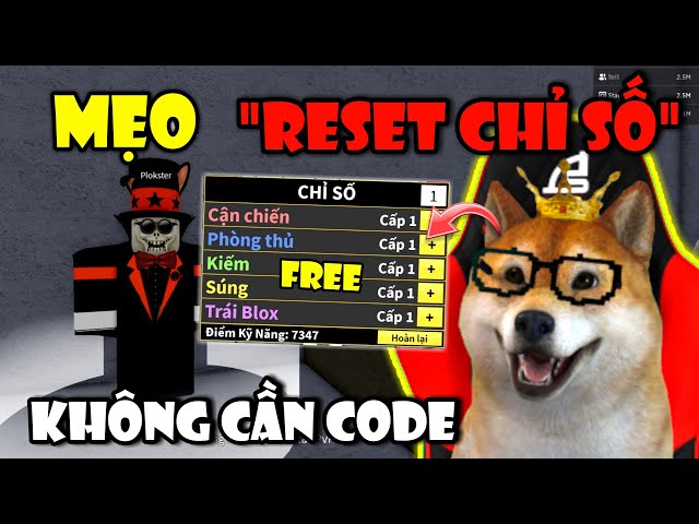 cách reset chỉ số blox fruit